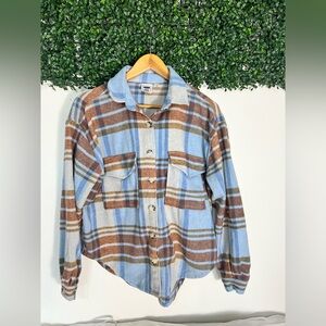 Ford Bronco Blue Plaid Flannel Shirt M Official Licensed Unisex Fit